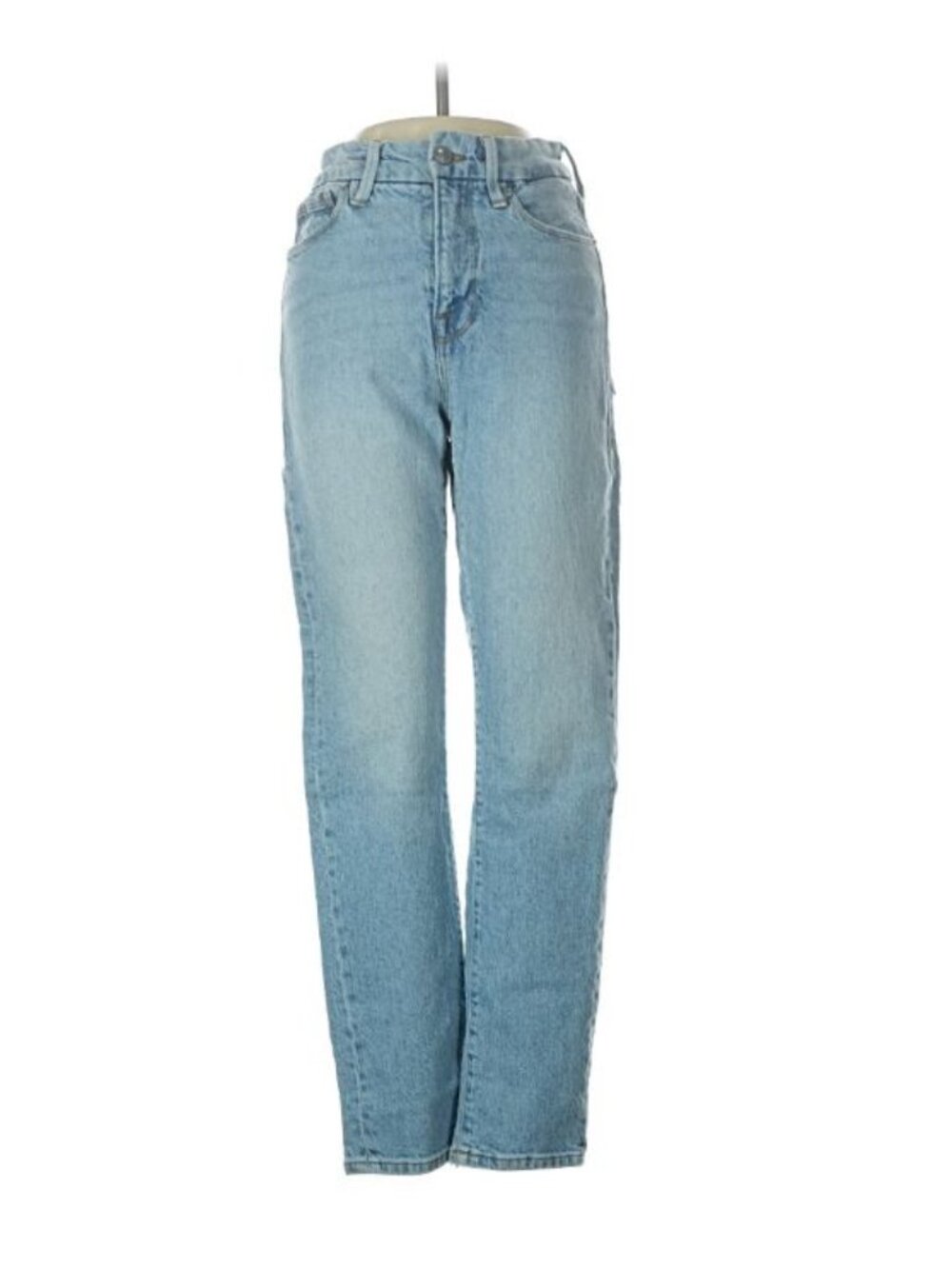 Good American Light Wash Straight Leg Jeans